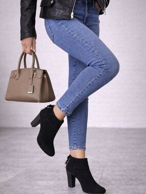 Coach And Four Black Suede Booties